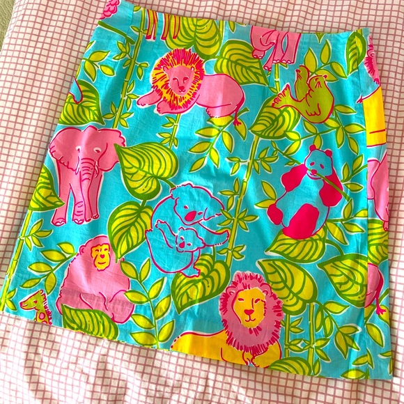 NWOT - Lilly Pulitzer White Label San Diego Zoo Skirt (vintage) - Picture 2 of 2